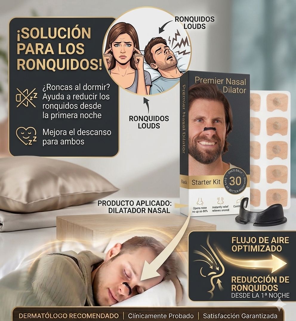 RESPIRA MEJOR Y DEJA DE RONCAR DESDE LA PRIMERA NOCHE